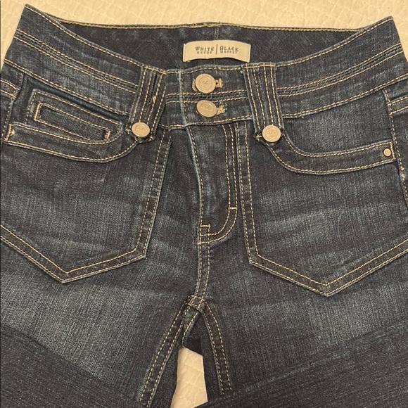 New WHBM Women's Dark Blue wide leg Jeans 00 - Picture 3 of 9